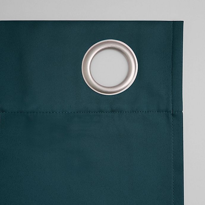 slide 8 of 8, Sun Zero Mariah Grommet Curtain - Teal, 95 in