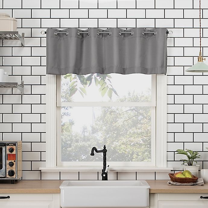 slide 6 of 8, No. 918 No.918 Dylan Casual Textured 3-piece Kitchen Curtain Valance and Tier Set - Gray, 36 in