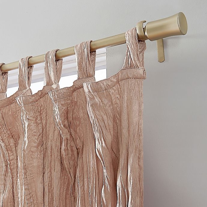 slide 2 of 5, No. 918 No.918 Odelia Distressed Velvet Semi-Sheer Tab Top Window Curtain Panel - Blush, 95 in