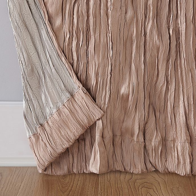 slide 4 of 5, No. 918 No.918 Odelia Distressed Velvet Semi-Sheer Tab Top Window Curtain Panel - Blush, 95 in