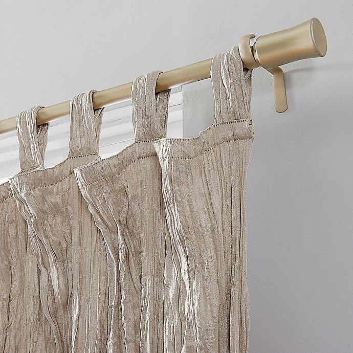 slide 2 of 5, No. 918 No.918 Odelia Distressed Velvet Semi-Sheer Tab Top Window Curtain Panel - Stone, 95 in