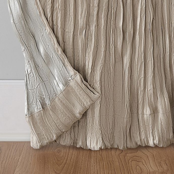 slide 4 of 5, No. 918 No.918 Odelia Distressed Velvet Semi-Sheer Tab Top Window Curtain Panel - Stone, 95 in