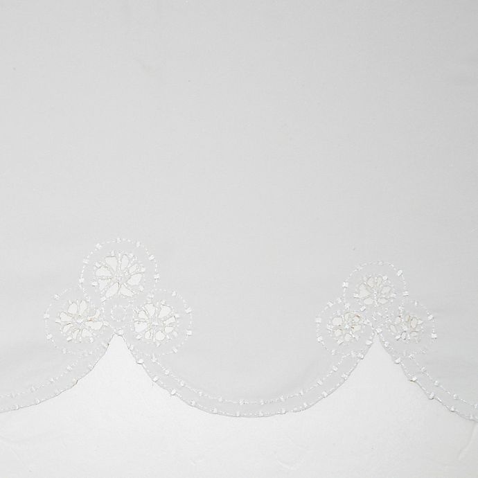 slide 3 of 5, No. 918 No.918 Mariela Floral Trim Rod Pocket Kitchen Curtain Valance - White, 14 in