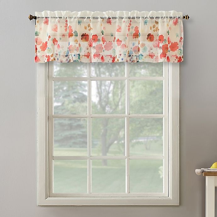 slide 1 of 3, No. 918 Rosalind Kitchen Curtain Valance 54x14, Poppy Red, 1 ct