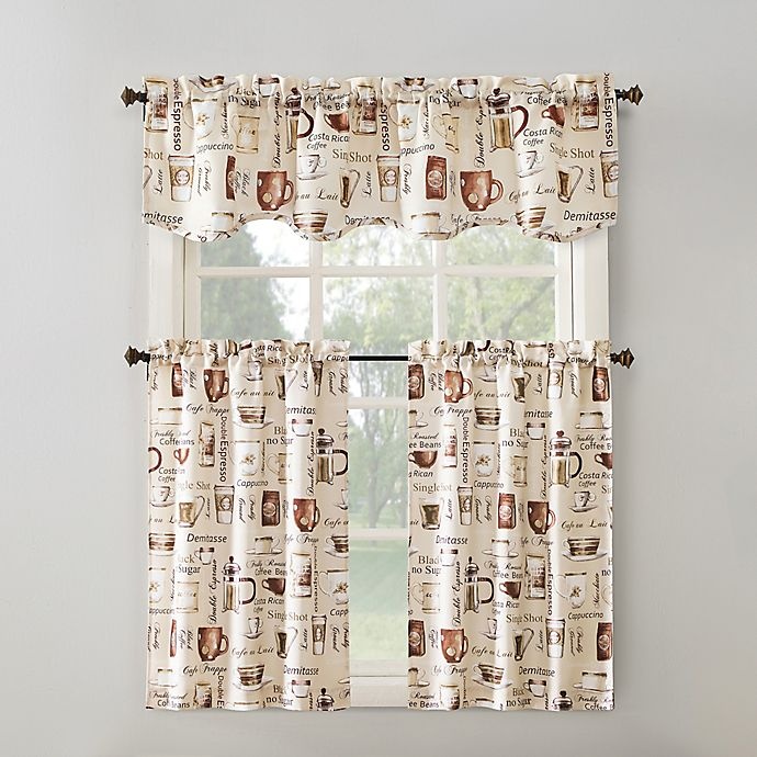 slide 4 of 5, No. 918 No.918 Bristol Coffee Shop Kitchen Window Curtain Valance - Ivory, 14 in