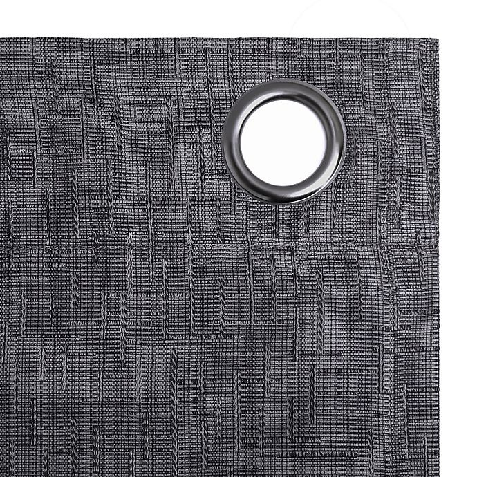 slide 7 of 8, Sun Zero Gavlin Crosshatch 84 Grommet 100% Blackout Window Curtain Panel - Smoke Grey", 1 ct