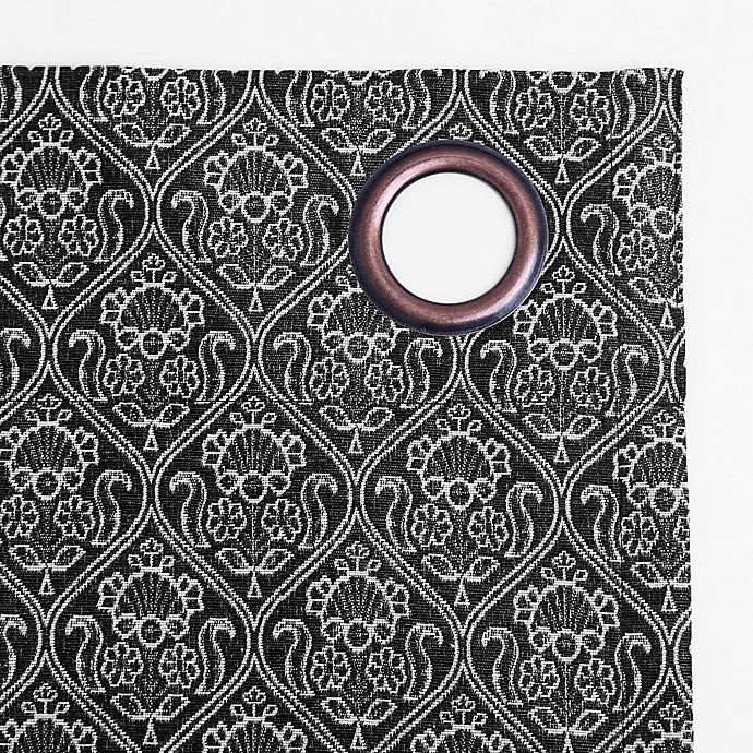 slide 5 of 8, Sun Zero Maritza Theater Grade Extreme 100% Blackout Panel - Black/Cream, 84 in