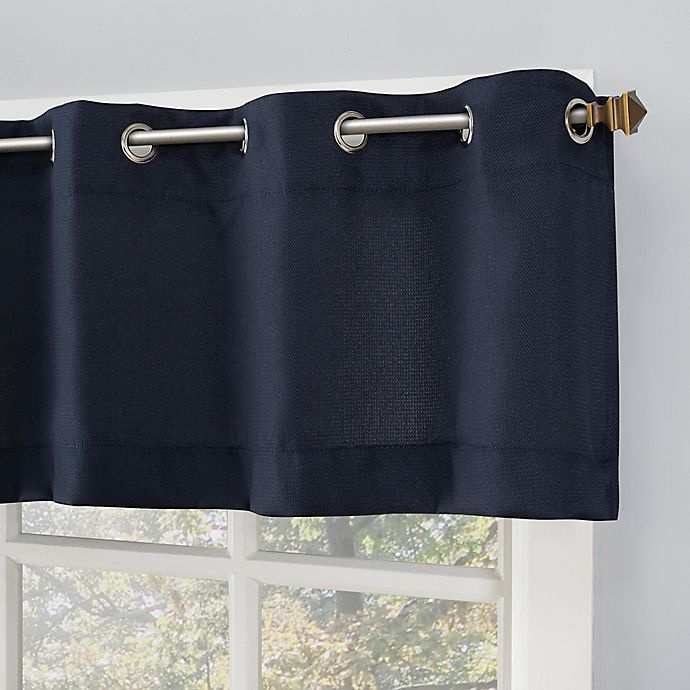 slide 2 of 8, No. 918 No.918 Dylan Casual Textured 3-piece Kitchen Curtain Valance and Tier Set - Navy, 36 in