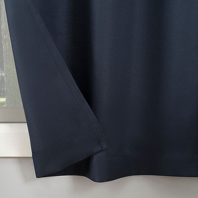 slide 4 of 8, No. 918 No.918 Dylan Casual Textured 3-piece Kitchen Curtain Valance and Tier Set - Navy, 36 in