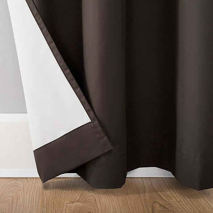 slide 6 of 10, Sun Zero Cyrus Thermal Total Blackout Grommet Window Curtain Panel - Cocoa, 63 in