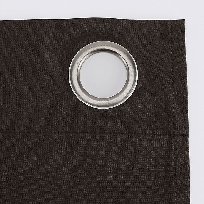 slide 9 of 10, Sun Zero Cyrus Thermal Total Blackout Grommet Window Curtain Panel - Cocoa, 63 in