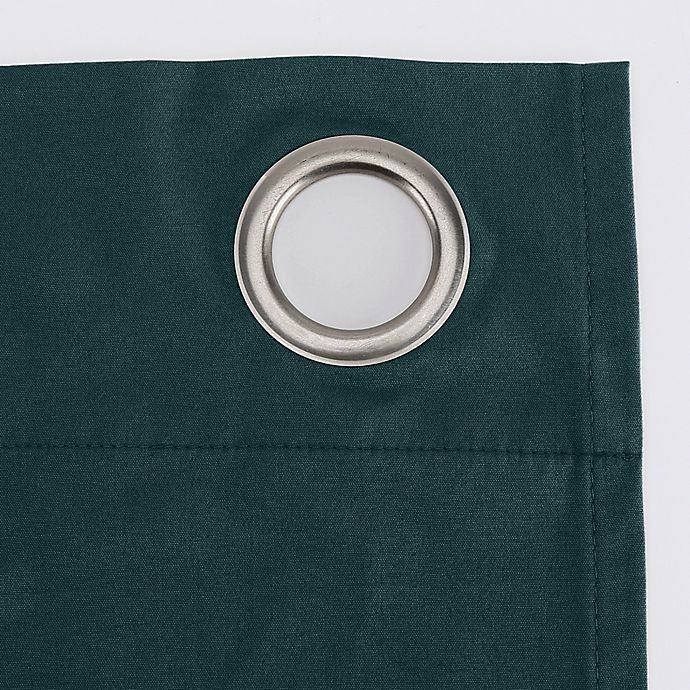 slide 9 of 10, Sun Zero Cyrus Thermal Total Blackout Grommet Window Curtain Panel - Teal, 84 in