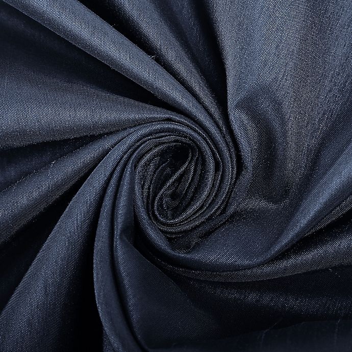 slide 5 of 8, Sun Zero Evelina Backtab Curtain Valance - Navy, 17 in