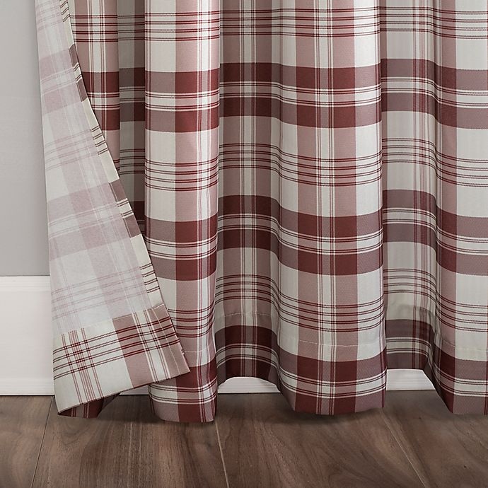 slide 4 of 5, No. 918 Blair Tab Top Curtain - Red, 84 in