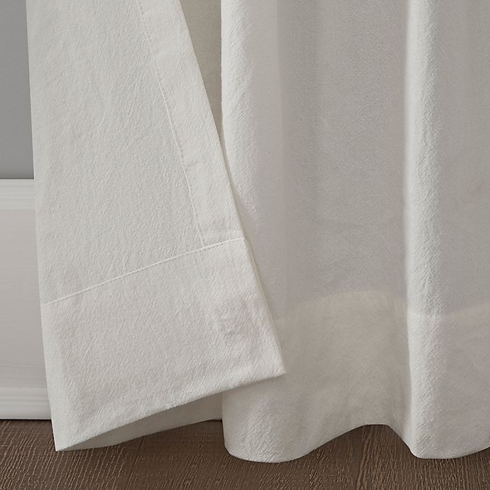 slide 5 of 7, Archaeo Washed Cotton Twist Tab Window Curtain - Ivory, 63 in