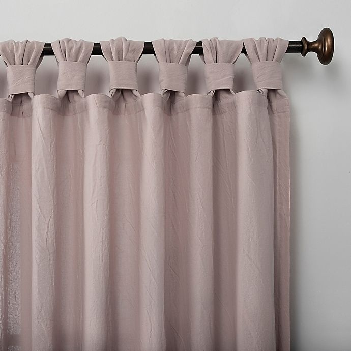 slide 3 of 7, Archaeo Washed Cotton Twist Tab Window Curtain - Rose Quartz, 84 in