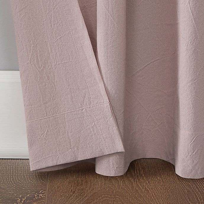 slide 5 of 7, Archaeo Washed Cotton Twist Tab Window Curtain - Rose Quartz, 84 in