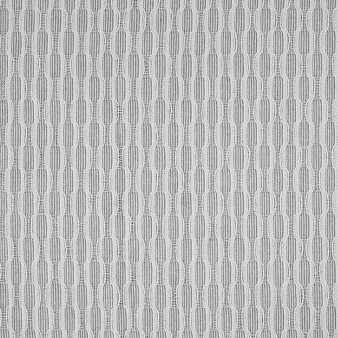 slide 7 of 7, ArchaeoArt Deco Cotton Grommet Top Window Curtain - Gray/White, 96 in