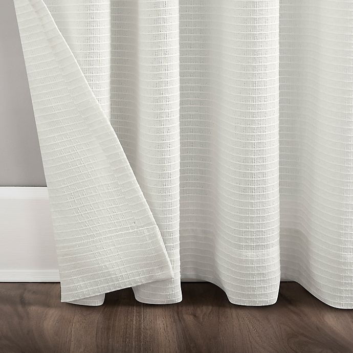 slide 4 of 8, Clean Window Waffle Texture Curtain - White, 96 in