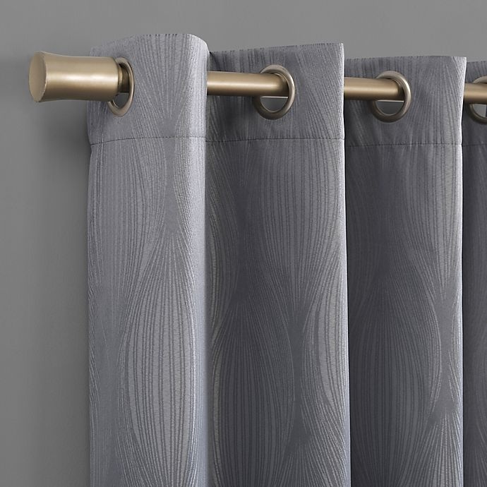 slide 3 of 9, Sun Zero Beck Grommet Curtain - Silver Grey, 63 in