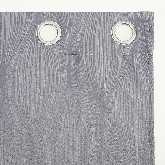 slide 2 of 9, Sun Zero Beck Grommet Curtain - Silver Grey, 63 in