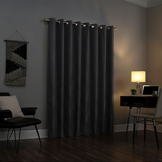 slide 8 of 9, Sun Zero Beck Grommet Curtain - Silver Grey, 63 in