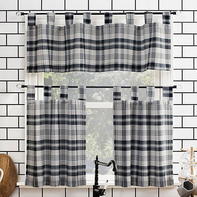 slide 5 of 5, No. 918 BlairTab Top Kitchen Window Valance - Coal, 1 ct