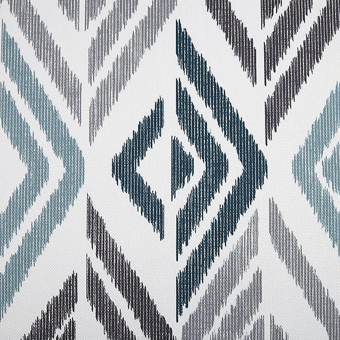 slide 5 of 5, No. 918 No.918 Hana Ikat Geometric Grommet Window Curtain Panel - Teal, 95 in