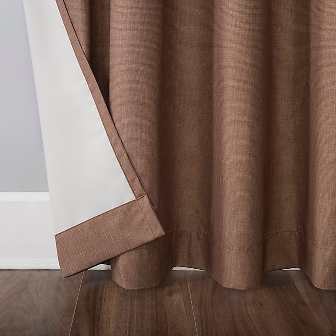 slide 5 of 8, Sun Zero Duran Grommet 100% Blackout Window Curtain Panel - Cedar, 63 in