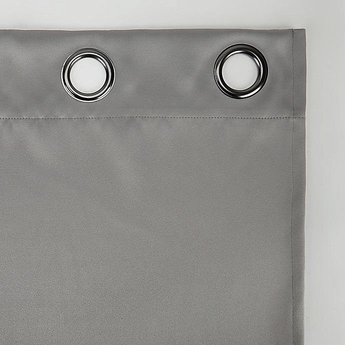 slide 5 of 6, Sun Zero Oslo Theater Grade Grommet 100% Blackout Curtain Panel - Silver Grey, 63 in