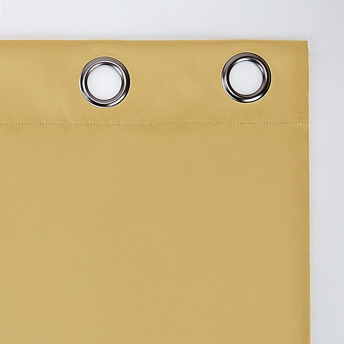 slide 4 of 5, Sun Zero Oslo Theater Grade Grommet 100% Blackout Curtain Panel - Flax Yellow, 95 in