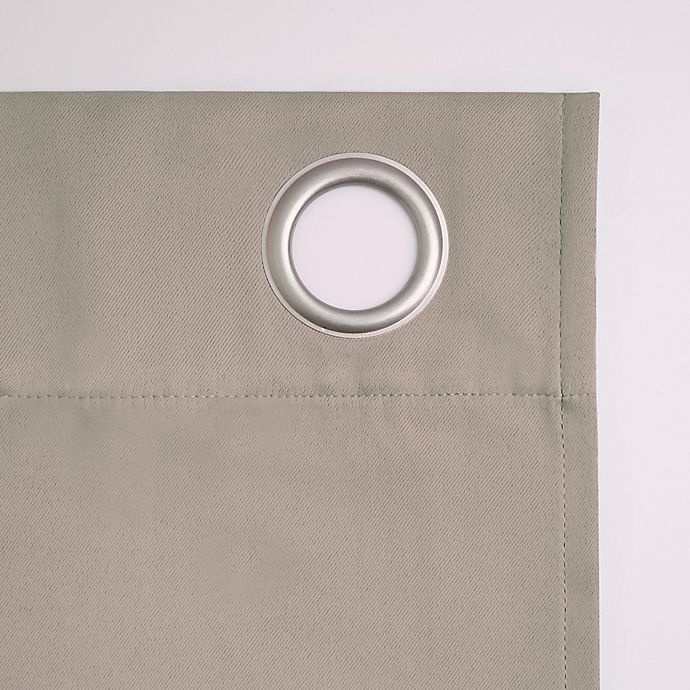 slide 8 of 11, Sun Zero Oslo Theater Grade Grommet 100% Blackout Window Curtain Panel - Stone, 108 in