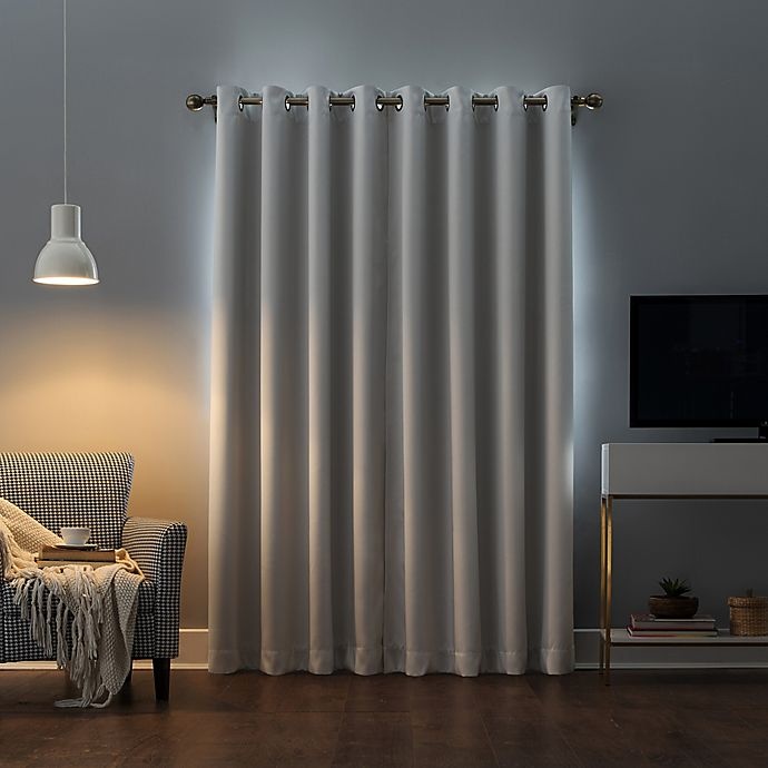 slide 2 of 8, Sun Zero Oslo Theater Grade Grommet 100% Blackout Window Curtain Panel - Pearl, 120 in