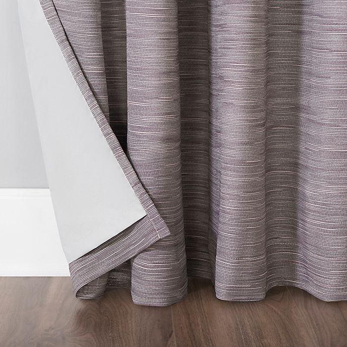 slide 2 of 9, Sun Zero Kamali Textured Strie Thermal Extreme Blackout Curtain - Fig (Single), 84 in