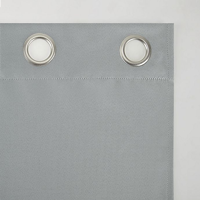 slide 7 of 8, Sun Zero Mariah Extra-Wide Room Darkening Grommet Patio Door Curtain Panel - Silver Gray, 84 in