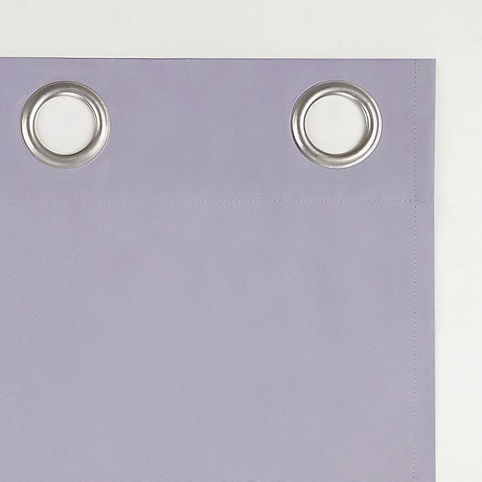 slide 8 of 9, Sun Zero Harper Bright Vibes Total Blackout Grommet Window Curtain Panel - Lavender, 84 in