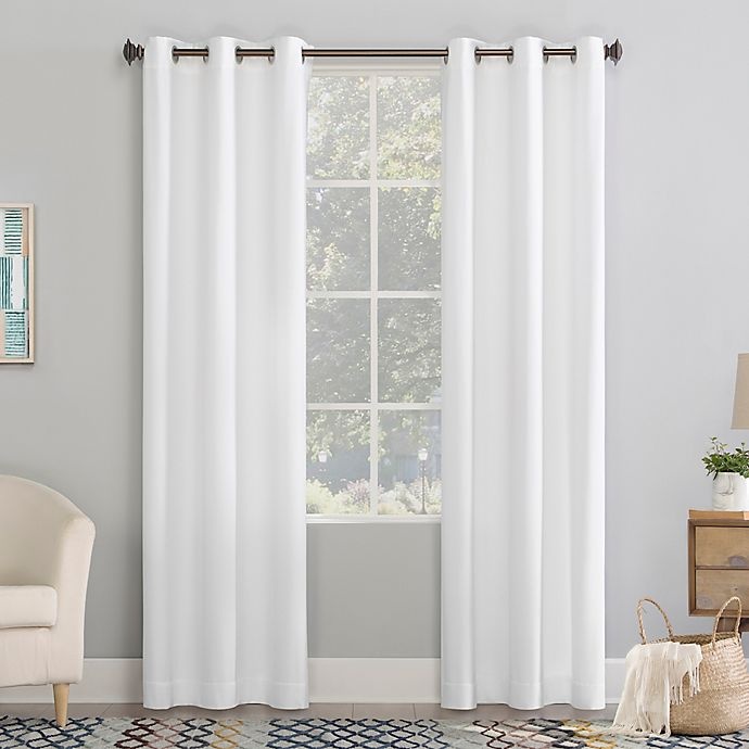 slide 1 of 6, No. 918 Lindstrom Room Darkening Grommet Window Curtain Panel - White, 63 in