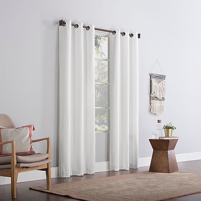 slide 4 of 6, No. 918 Martias Room Darkening Window Curtain Panel - Pearl, 96 in