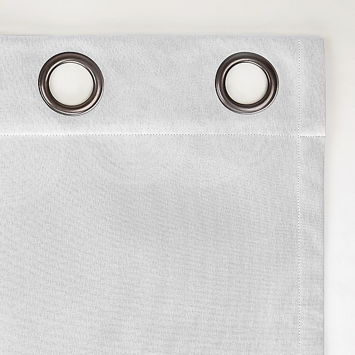 slide 9 of 9, Sun Zero Tyrell Tonal Grommet 100% Blackout Window Curtain Panel - Dove, 96 in