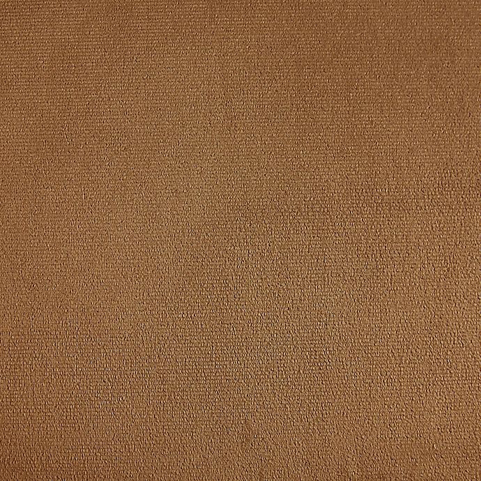 slide 9 of 10, Sun Zero Amherst Velvet Thermal Total Blackout Back Tab Window Curtain Panel - Pecan, 84 in