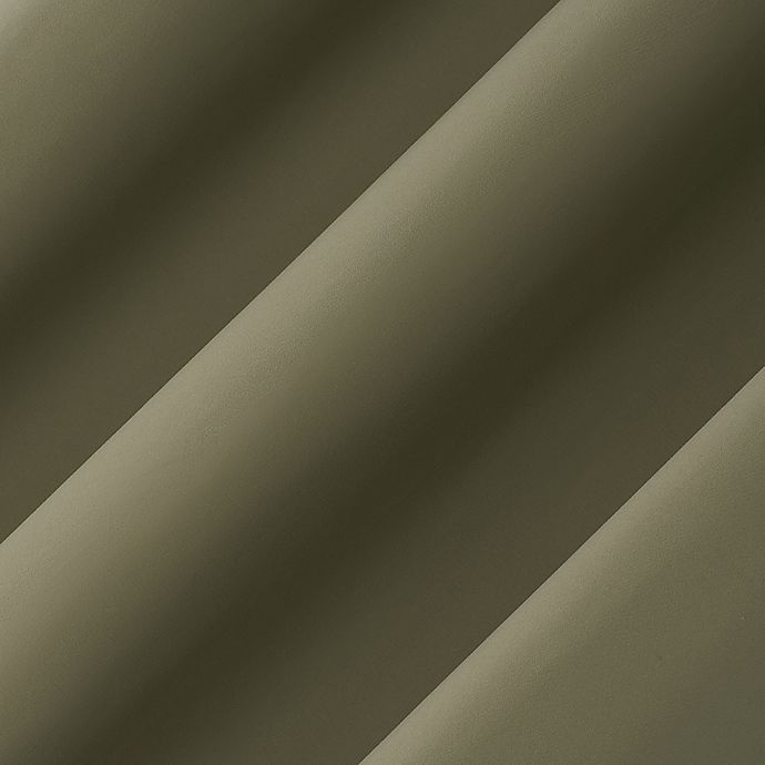 slide 4 of 10, Sun Zero Cyrus Thermal Total Blackout Grommet Window Curtain Panel - Olive Green, 84 in