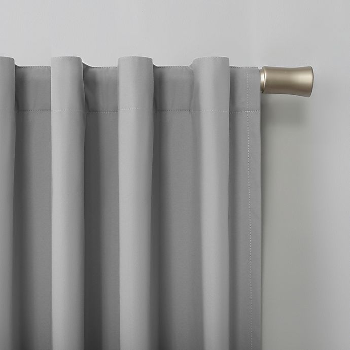 slide 5 of 10, Sun Zero Cyrus Thermal Total Blackout Back Tab Window Curtain Panel - Silver Gray, 84 in