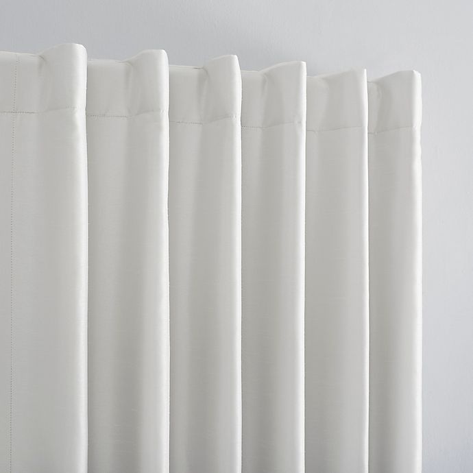 slide 5 of 10, Sun Zero Evelina Faux Silk Thermal Blackout Back Tab Window Curtain Panel - Pearl, 108 in