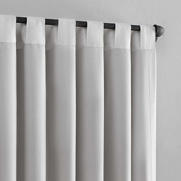 slide 6 of 10, Sun Zero Evelina Faux Silk Thermal Blackout Back Tab Window Curtain Panel - Pearl, 108 in