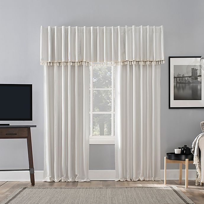 slide 9 of 10, Sun Zero Evelina Faux Silk Thermal Blackout Back Tab Window Curtain Panel - Pearl, 108 in