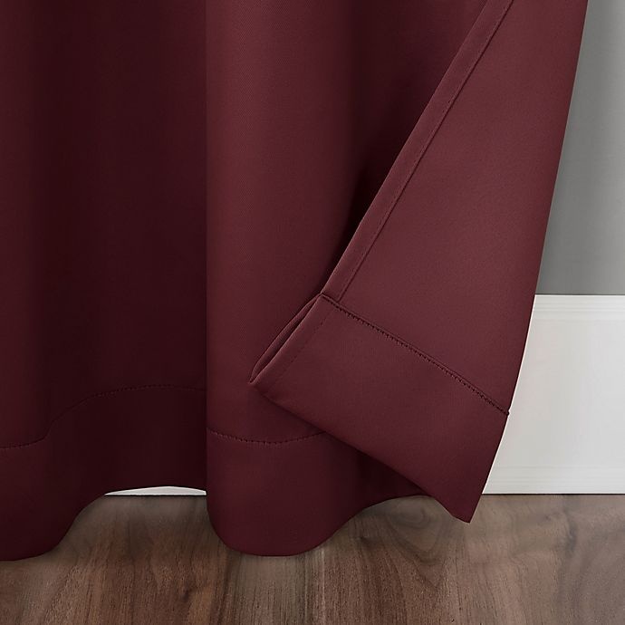 slide 5 of 8, Sun Zero Mariah Energy Saving Room Darkening Curtain Panel - Wine Red (Single), 84 in