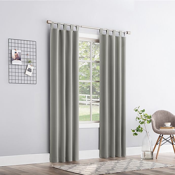 slide 4 of 8, Sun Zero Mariah Energy Saving Darkening Tab Top Panel - Silver Gray (Single), 84 in