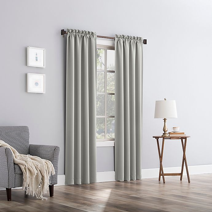 slide 4 of 8, Sun Zero Mariah Energy Saving Darkening Curtain Panel - Silver Gray (Single), 63 in