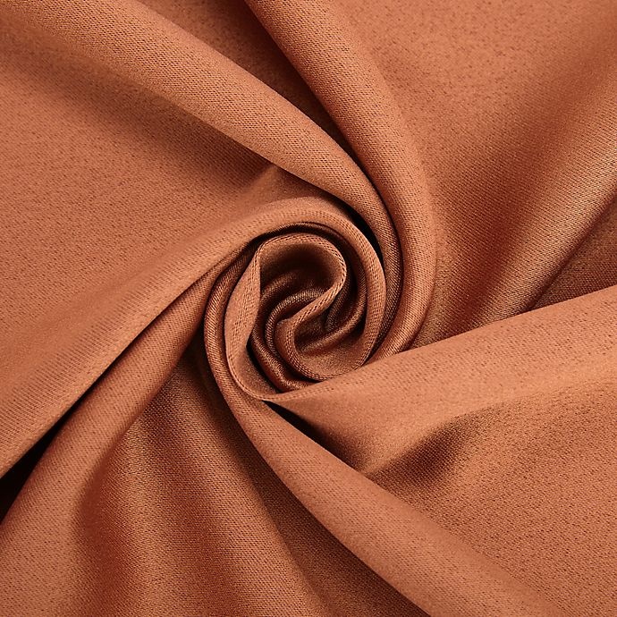 slide 6 of 9, Sun Zero Bella Room Darkening Grommet Window Curtain Panel - Sienna Orange, 84 in