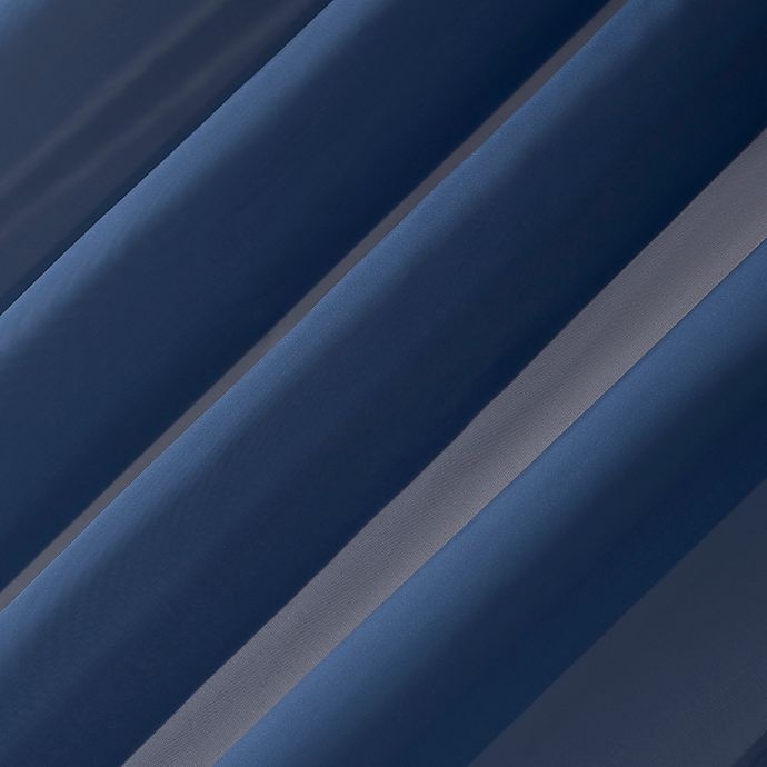 slide 3 of 5, No. 918 Calypso Sheer Voile Grommet Window Curtain Panel - Royal Blue, 63 in